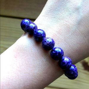 Natural purple stone bracelet